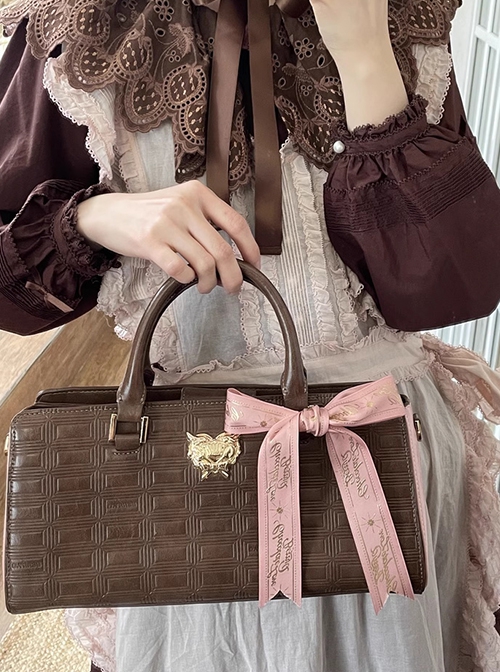 Sweet Chocolate Series Elegant Versatile Commuting French Style Classic Lolita Baguette Bag