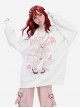 Angel Cat Girl Series Y2K Subculture Style Rivet Decoration Unique Off Shoulder Anime Print Kawaii Fashion Top