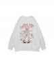 Angel Cat Girl Series Y2K Subculture Style Rivet Decoration Unique Off Shoulder Anime Print Kawaii Fashion Top