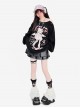 Angel Cat Girl Series Y2K Subculture Style Rivet Decoration Unique Off Shoulder Anime Print Kawaii Fashion Top