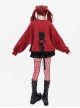 Devil Lover Series Sweet Cool Girl Pattern Back Cross Straps Kawaii Fashion Red Versatile Short Top