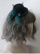 Dream Butterfly Series Handmade Dark Green Elegant Satin Bowknot Rose Classic Lolita Dowager Hat