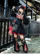 Monster Catcher Series Chinese Style New Years Brocade Classic Lolita Short Coat Sleeveless Dress Skirt Leg Covers Set