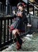 Monster Catcher Series Chinese Style New Years Brocade Classic Lolita Short Coat Sleeveless Dress Skirt Leg Covers Set