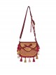 Prosperous Wealth Series Ouji Fashion Red Chinese National Tibetan Pattern New Year Exotic Tassels Crossbody Bag