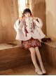 Spirit Snake Drum Series Chinese Style New Year Modified Hanfu Exquisite Embroidery Horse Face Skirt Fur Edge Cloak Set