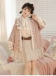 Warm Peach Rabbit Series Sweet Cute Pink Improved Hanfu Horse Face Skirt Shirt Cardigan Coat Set