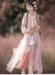 Chinese Han Elements Hanfu Kawaii Fashion Exotic Style Pink Shirt Coat Long Bloomers Bunny Bag Set