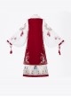 Little Fairy Series Red Chinese New Year Hanfu Exquisite Embroidery Horse Face Skirt Long Vest Cross Collar Top Set