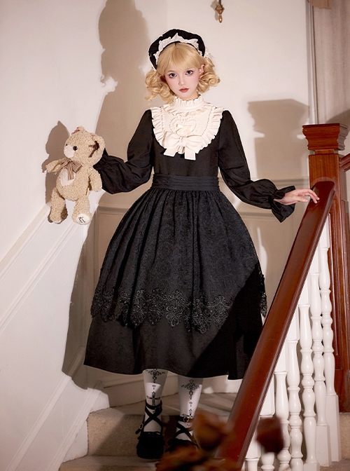 Twilight Choir Series Classic Lolita Sweet Retro Doll Sense Slightly Transparent Lace Apron