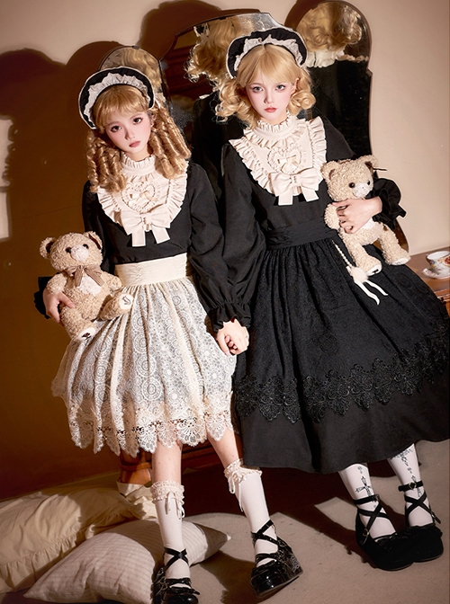 Twilight Choir Series Classic Lolita Sweet Retro Doll Sense Slightly Transparent Lace Apron