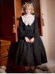 Twilight Choir Series Black Retro Doll Sense Classic Lolita High Waist Ruff Collar Long Sleeves Long Dress