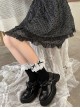 Daily Versatile Japanese Style JK Soft Girl Bowknot Lace Sweet Lolita Cotton Middle Short Socks