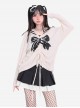 End Of The Century Girl Series Wasteland Style Ripped Navy Collar Kawaii Fashion Long Sleeves Thin Top