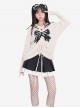 End Of The Century Girl Series Wasteland Style Ripped Navy Collar Kawaii Fashion Long Sleeves Thin Top