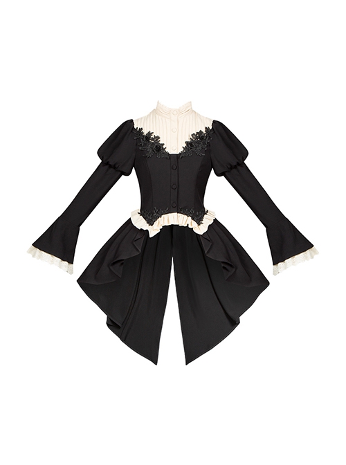 Eternal Night Banquet Series Gothic Lolita Tuxedo Ouji Fashion Puff Sleeves Versatile Elegant Suit Coat