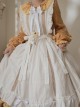 Tasha'S Garden Series White Pastoral Style Classic Lolita Round Collar Ruffles Overskirt Apron