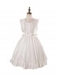 Tasha'S Garden Series White Pastoral Style Classic Lolita Round Collar Ruffles Overskirt Apron