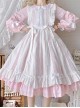 Tasha'S Garden Series White Pastoral Style Classic Lolita Round Collar Ruffles Overskirt Apron