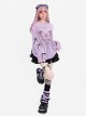 Butterfly Dream Series Dreamy Butterfly Print Sweet Bow Decoration Kawaii Fashion Purple Long Sleeves Top