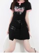 Void World Series Sweet Cool Contrast Color Sexy Backless Design Kawaii Fashion Short Sleeves T Shirt