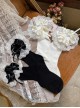 Ribbon Bowknot Ruffles Satin Flower Embroidery Lace Cute Sweet Lolita Middle Short Tube Socks