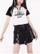 The Possibility Of Love Sweet Cool Stitching Hollow Heart Shape Kawaii Fashion Slim Short Sleeves T Shirt