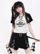 The Possibility Of Love Sweet Cool Stitching Hollow Heart Shape Kawaii Fashion Slim Short Sleeves T Shirt