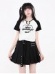 The Possibility Of Love Sweet Cool Stitching Hollow Heart Shape Kawaii Fashion Slim Short Sleeves T Shirt