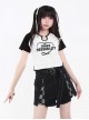 The Possibility Of Love Sweet Cool Stitching Hollow Heart Shape Kawaii Fashion Slim Short Sleeves T Shirt