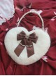 Handmade Ribbon Bowknot Pearl Chain Star Accessory Sweet Lolita Plush Heart Shape Crossbody Handbag