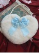 Handmade Ribbon Bowknot Pearl Chain Star Accessory Sweet Lolita Plush Heart Shape Crossbody Handbag