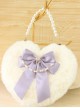 Handmade Ribbon Bowknot Pearl Chain Star Accessory Sweet Lolita Plush Heart Shape Crossbody Handbag