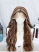 Brown Blond Highlights Hottie Mid Spli Bangs Long Curly Hair Sweet Lolita Chic Wig