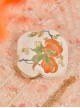 Good Persimmon Series Auspicious Classic Chinese Hanfu Cheongsam Kawaii Fashion Pearl Handle Embroidered Handbag