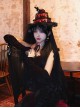 Scarlet Blood Peak Series Gothic Punk Mesh Yarn Lace Black Forest Cake Bloody Cross Hat