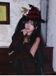 Scarlet Blood Peak Series Gothic Punk Mesh Yarn Lace Black Forest Cake Bloody Cross Hat