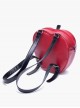 Dark Gothic Unique Apple Shape Bow Chain Cross Straps Decoration Large Capacity Kawaii Fashion Backpack