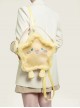 Cute Yellow Plush Cartoon Embroidered Earphones Star Shape Kawaii Fashion Shoulder Crossbody Bag