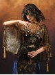 Gilded Gorgeous Noble Classic Palace Mercerized Brown Gothic Punk Ruffles Backless Short Cape