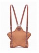 Retro Brown Five Pointed Star Pendant Brooch Decoration Multi Pocket Kawaii Fashion Shoulder Crossbody bag