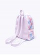 Blue Pink Laser Label Oil Painting Style Art College Style Kawaii Fashion Large Capacity Backpack