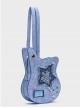 Denim Blue Unique Bass Shape Five Pointed Star Tassel Letter Decoration Kawaii Fashion Shoulder Crossbody Bag