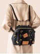 Retro Label Gold Rivets Casual Minimalist Style Suede Material Kawaii Fashion Shoulder Crossbody Bag