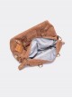 Retro Label Gold Rivets Casual Minimalist Style Suede Material Kawaii Fashion Shoulder Crossbody Bag