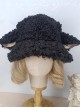 Soft Girl Cute Sweet Lolita Curly Lamb Wool Thick Sheep Ears Fall Winter Lambswool Bucket Hat