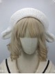 Handmade Fall Winter Daily Kawaii Cute Soft Lambswool Sweet Lolita Lamb Ear Beret