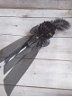 Tea Party Gothic Lolita Witch Rose Handmade Catwalk Props Feather Rose Mesh Yarn Bowknot Wand