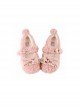 Dudu Bear Series Plush Soft Ruffles Fall Winter Bowknot Sweet Lolita Round Toe Mary Jane Shoes