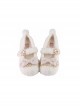 Dudu Bear Series Plush Soft Ruffles Fall Winter Bowknot Sweet Lolita Round Toe Mary Jane Shoes